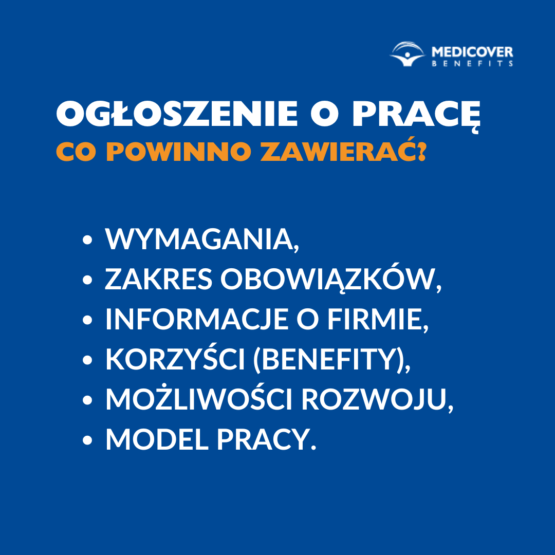 ogłoszenie o pracę - co powinno zawierać?