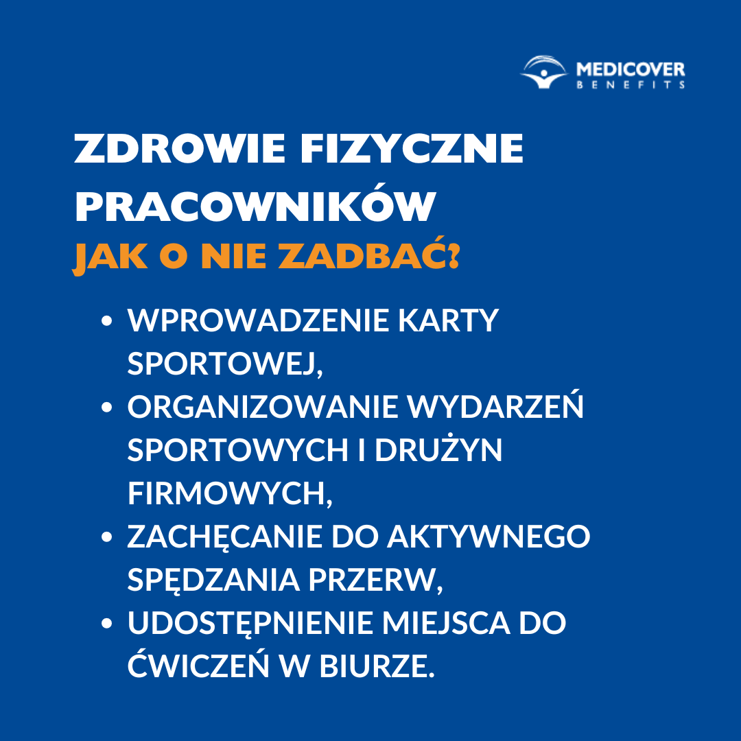 Co może zrobić pracodawca, aby wspierać aktywność fizyczną pracowników?